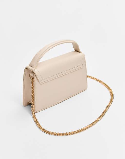 Stradivarius double handle crossbody bag in ecru, 4 of 4