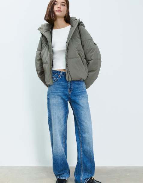 Stradivarius - Doudoune à capuche - Kaki - view 1