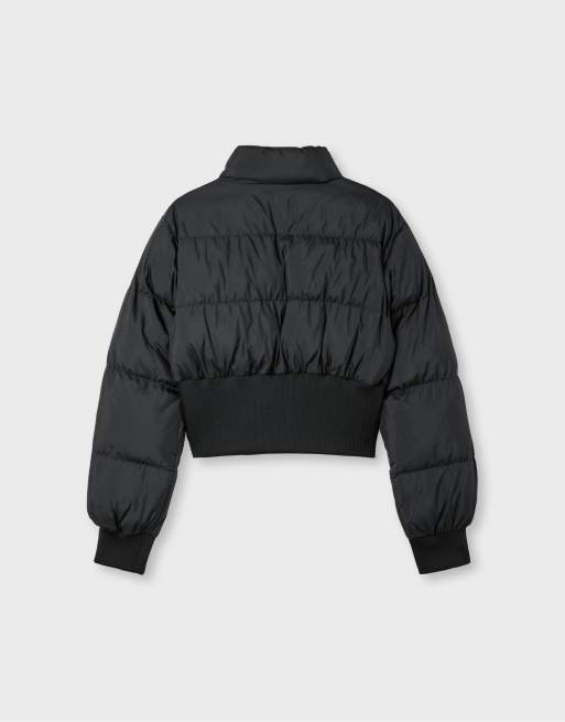 Stradivarius doudoune avec détail corset en noir, 6 de 6