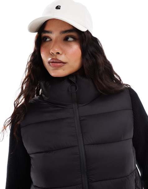 Stradivarius - Doudoune avec manches en maille - Noir - view 1