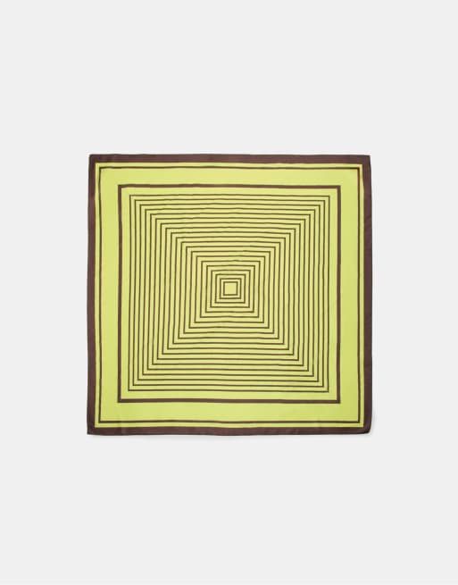 Stradivarius - Écharpe à motif linéaire style carreaux - Citron vert, 2 de 3