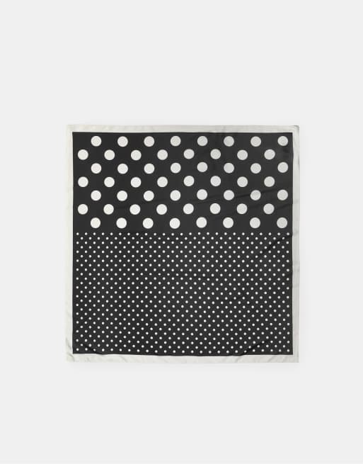 Stradivarius - Écharpe à pois - Noir, 2 de 4