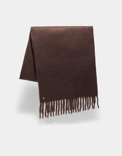 Stradivarius écharpe basique mi-saison marron, 4 de 4