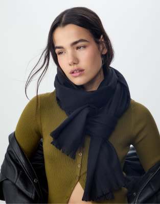 Stradivarius - Écharpe basique - Noir