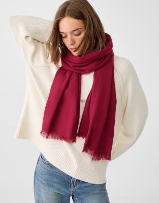 Stradivarius - Écharpe - Bordeaux-Rouge