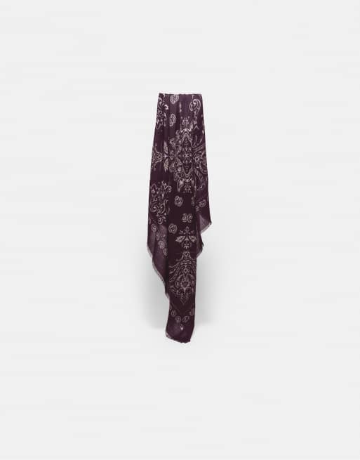 Stradivarius écharpe douce au toucher en violet foncé, 4 de 4