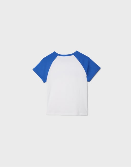 Stradivarius - Ecrufarvet T-shirt med korte ærmer og print, 7 af 7