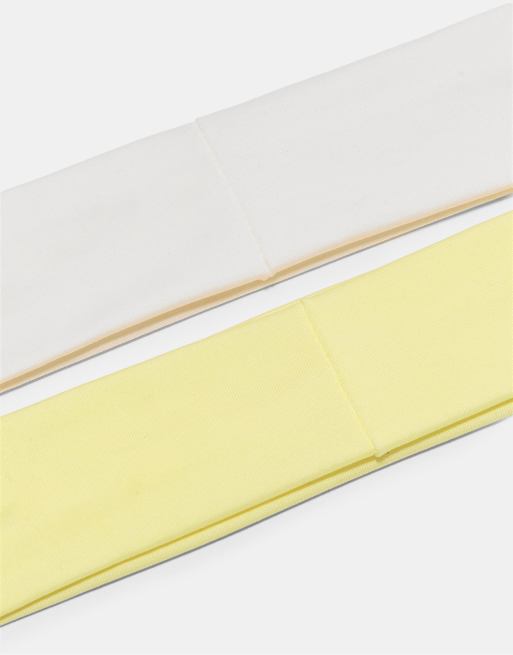 Stradivarius – Elastische Haarbänder in Ecru, 2er-Set , 3 von 4