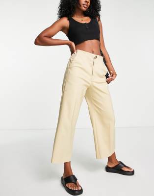 Stradivarius - Elegante Culotte-Hose in Beige-Neutral