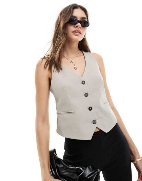 Stradivarius - Elegante gilet in grijs - view 1