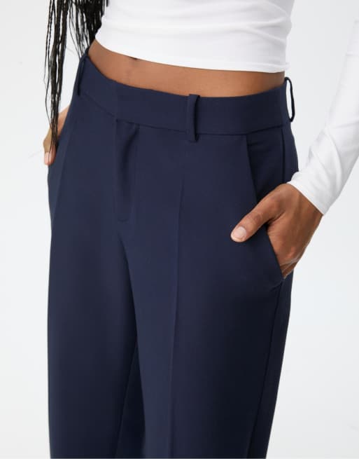 Stradivarius – Elegante Hose in Marineblau mit Taschen, 3 von 4