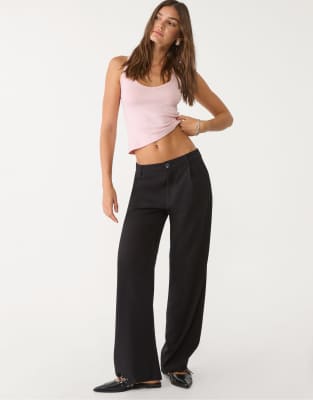 Stradivarius - Elegante Hose in Schwarz mit geradem Schnitt