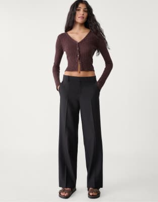 Stradivarius - Elegante Hose in Schwarz mit Taschen
