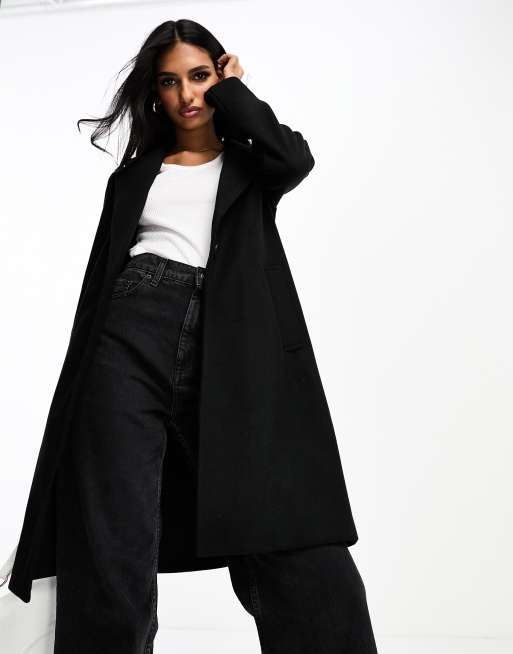 Stradivarius - Elegante pea coat in zwart