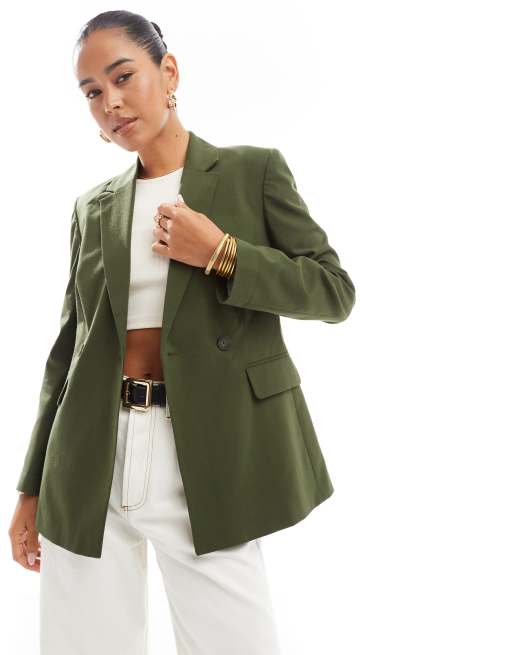 Stradivarius – Eleganter Blazer in Khaki