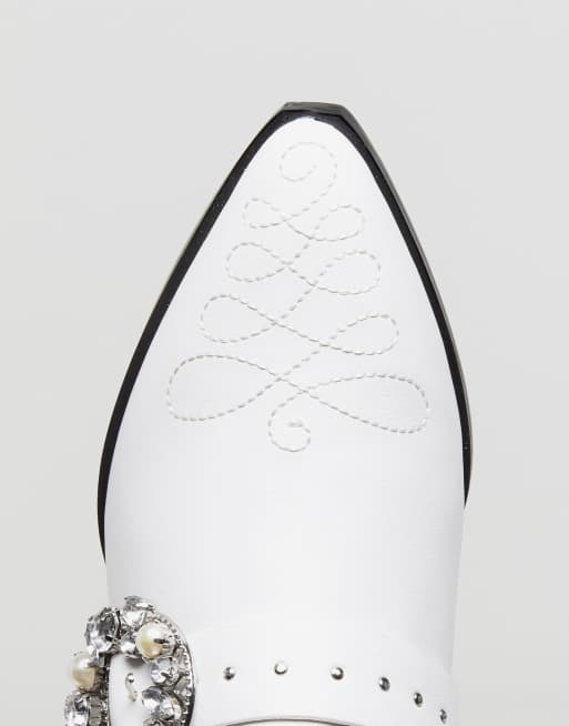 Stradivarius embellished buckle boots, 3 of 4