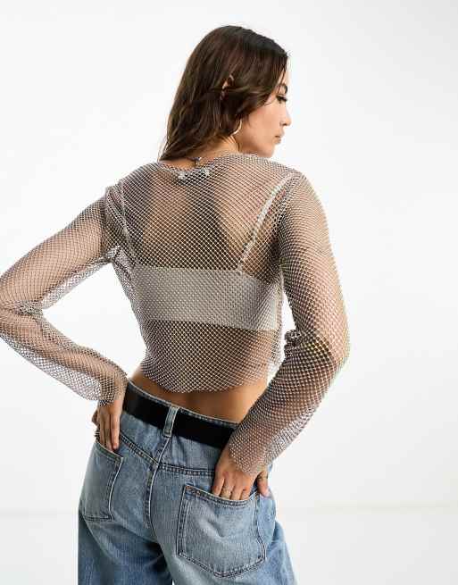 Gold mesh sale top