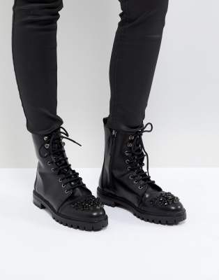 stradivarius biker boots