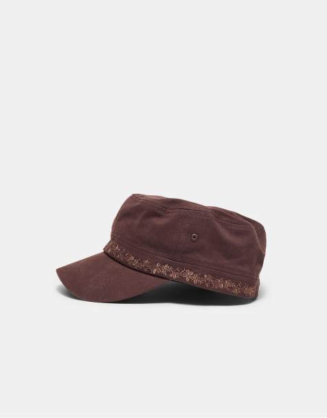 Stradivarius Embroidered cap in brown - view 1