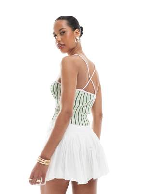 Stradivarius Embroidered Mini Skirt