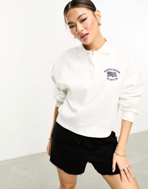 Polo sweatshirt women's hot sale