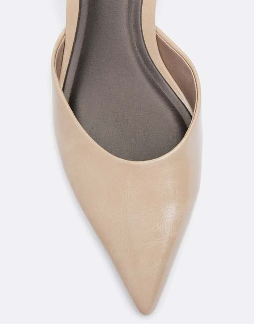 Stradivarius enkla stilettklackar i beige, 5 av 6