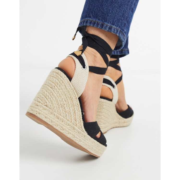 Espadrille discount compensée lacet