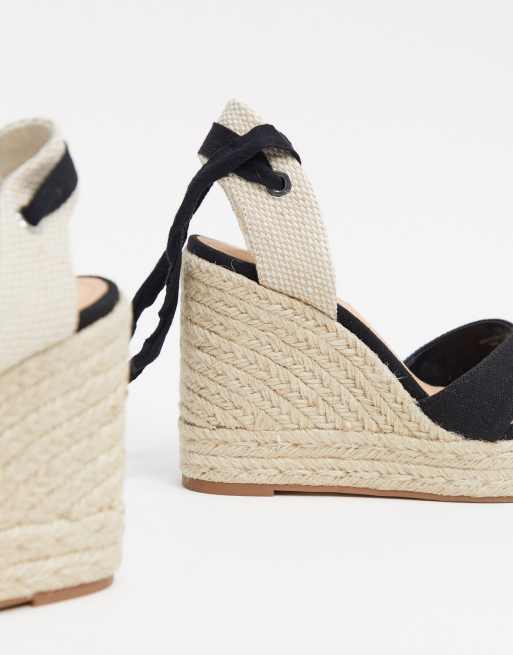 Espadrilles compensées cheap à lacets