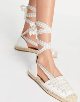 espadrilles zum schnüren weiß