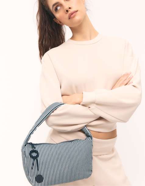 Stradivarius Fabric shoulder bag in blue - view 1