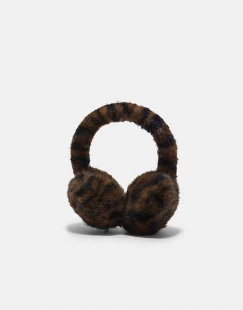 Stradivarius Faux fur earmuffs in brown - view 1