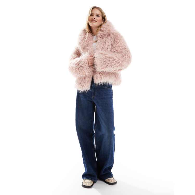 ジャケット・アウター Faux Fur Reversible Coat dustyrose-S Her lip to - お値下☆完売【新色】Faux Fur Reversible Coat:S