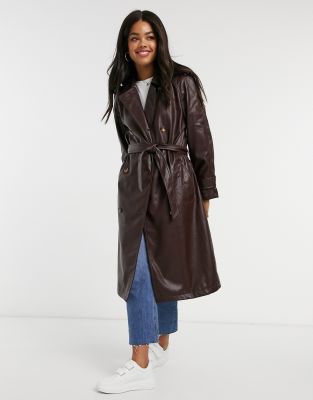 stradivarius brown coat