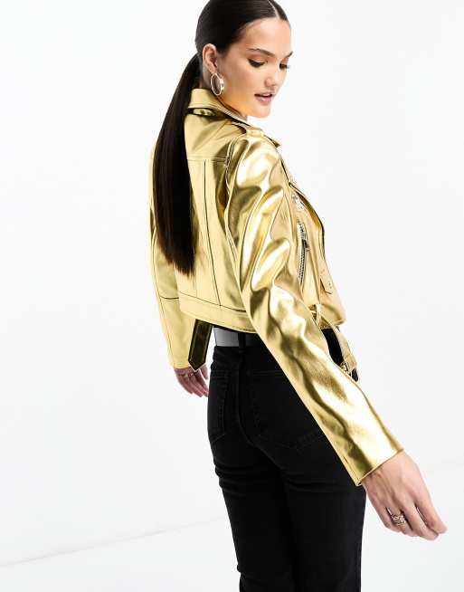 Gold hotsell moto jacket