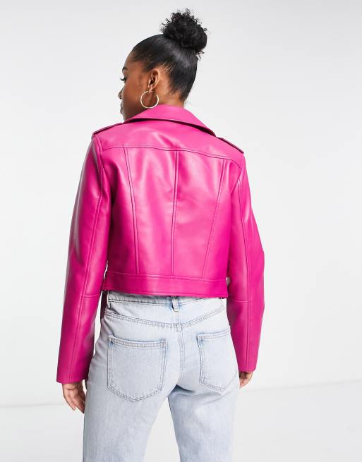 Rosa biker outlet jacket topshop