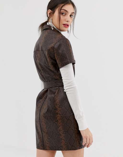 Leather hotsell snake dress