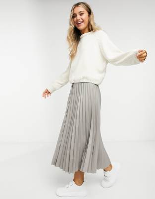 stradivarius grey skirt