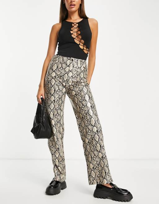 Snake print palazzo store pants