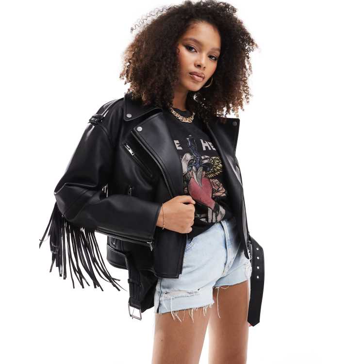 Hotsell Leather Tasell Biker Jacket