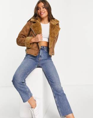 faux suede short jacket