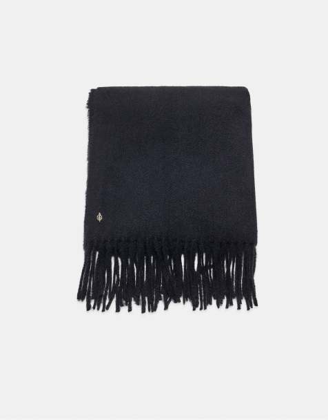 Stradivarius feiner Basic-Schal in Schwarz - view 1
