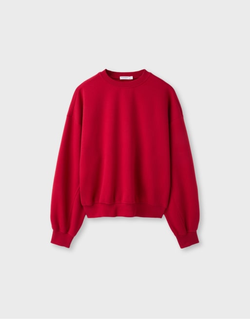 Stradivarius felpa basic rossa, 6 di 7