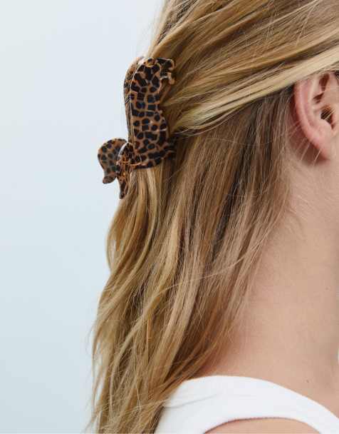 Stradivarius - Fermaglio per capelli marrone a forma di cane - view 1