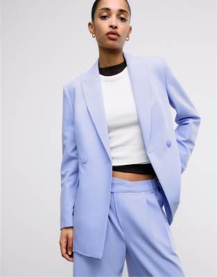 Stradivarius - Figurbetonter Blazer in Königsblau-Marineblau