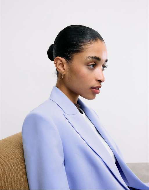 Stradivarius Fitted blazer in royal blue, 4 of 4