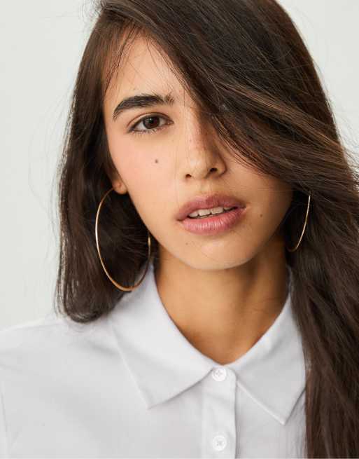 Stradivarius fitted shirt in white, 3 of 4