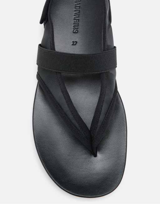 Stradivarius – Flache Zehenstegsandalen mit Netzstoff in Schwarz, 6 von 7