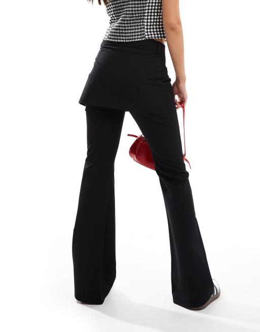 Flared skirt trousers best sale