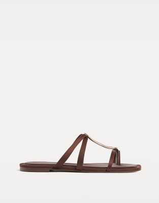  flat sandals with metal detail 