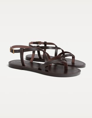  flat strappy leather sandals 